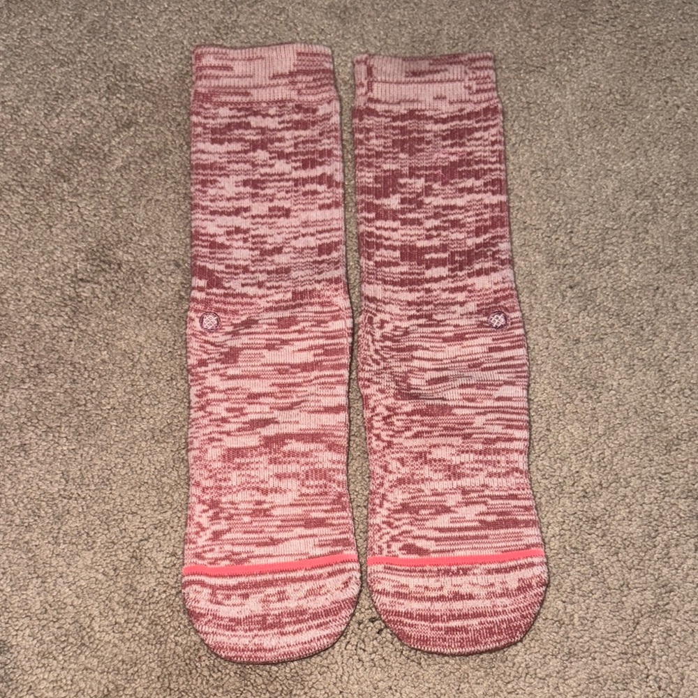 Stance Pink Casual Socks Soft Knit Ankle Length